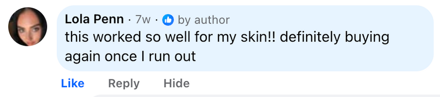 Customer comment