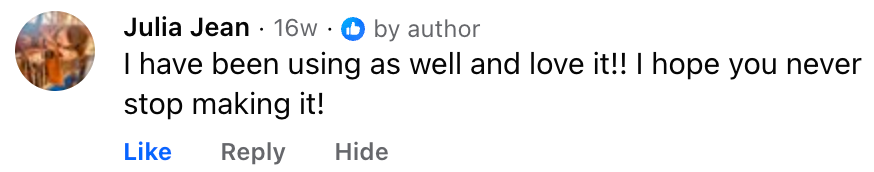 Customer comment